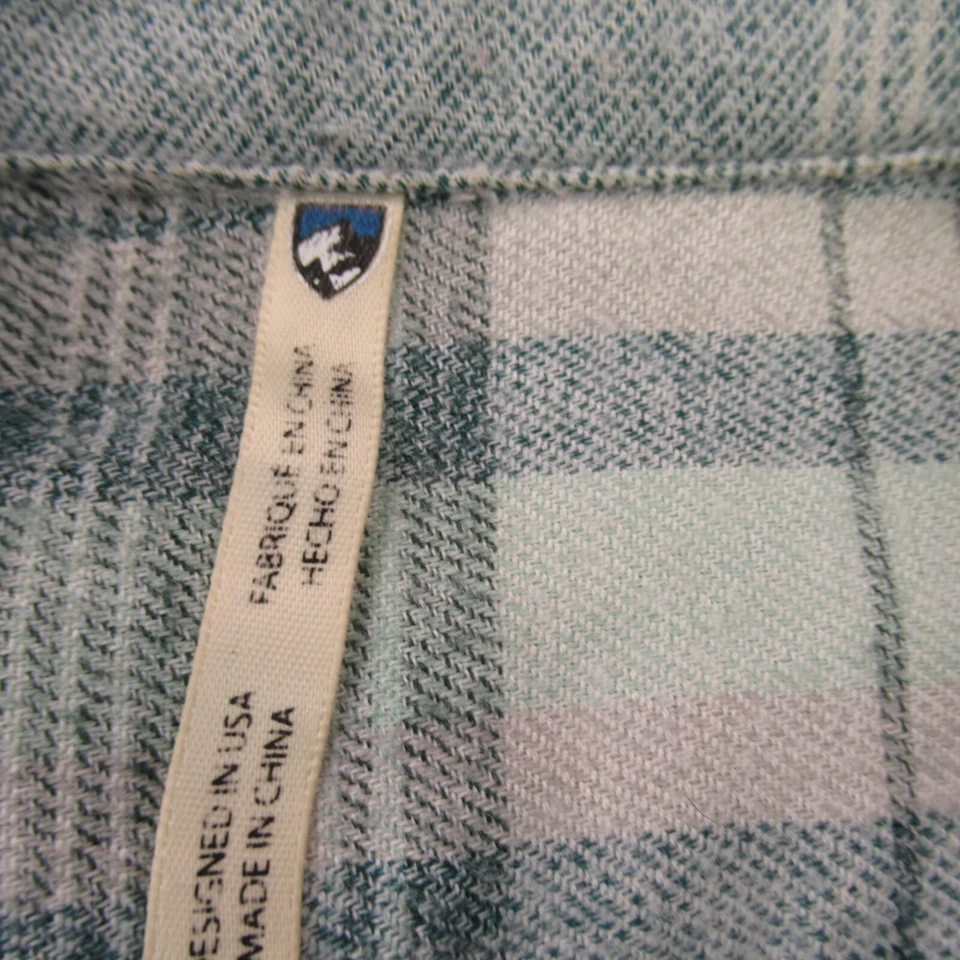 Camisa Kuhl para mujer mediana manga larga bolsillo a cuadros abotonada al aire libre Foto 4 de 4