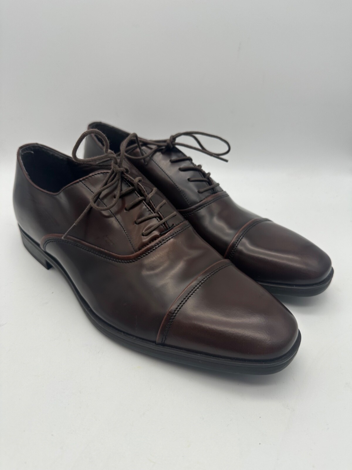 SAOLA NUOVO ALDO Jasmien berretto pelle marrone Oxford uomo taglia 10 ret $125