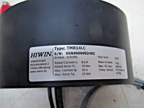 Hiwin Zund Mikrosystems TMR14LC 3-Synchronous Motor 7Kg 500RPM 60V FREE SHIPPING - Picture 5 of 5