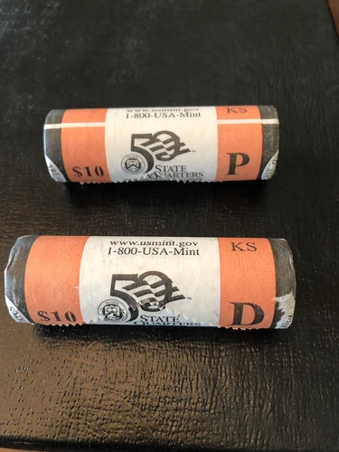 2005 Kansas (KS) Uncirculated Quarter Rolls (P+D)