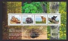 CANADA 2013 #2602 Baby Animals = BEAR, DEER, WOODCHUCKS & PORCUPINES = S/S MNH