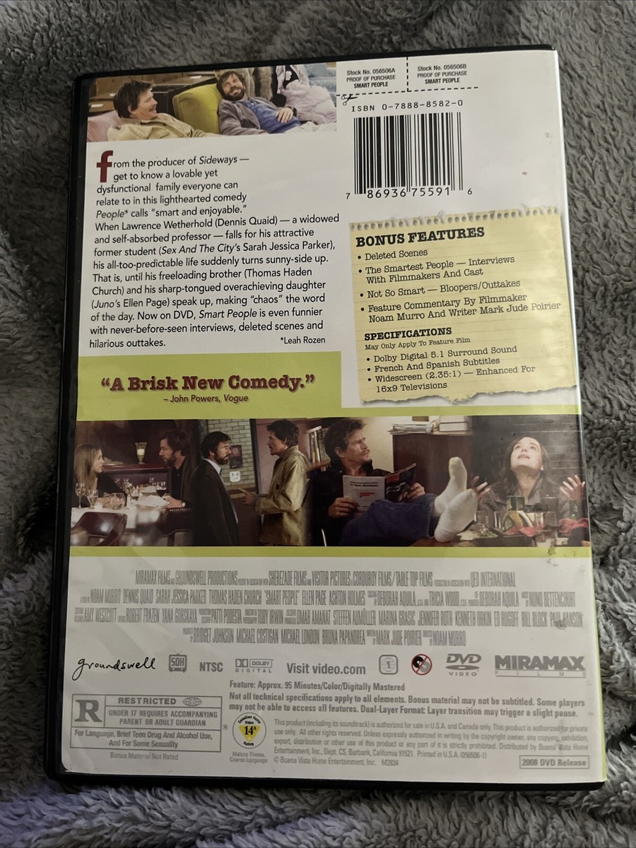 Smart People DVD. Dennis Quaid, Sarah Jessica Parker, Thomas Haden