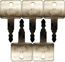 Fits #2 (800) John Deere Hitachi Excavator Replacement Ignition Key *5 Pack*