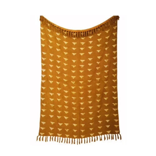 Maple Pattern Hand Printed Throw-Decorate Your Home With this Mud Cloth Throw - Picture 2 of 3