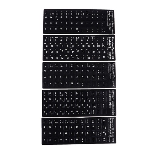 18x6.5cm Hebrew Russian Portuguese Spanish Sweden Keyboard Layout Stick-tz - Photo 6/17
