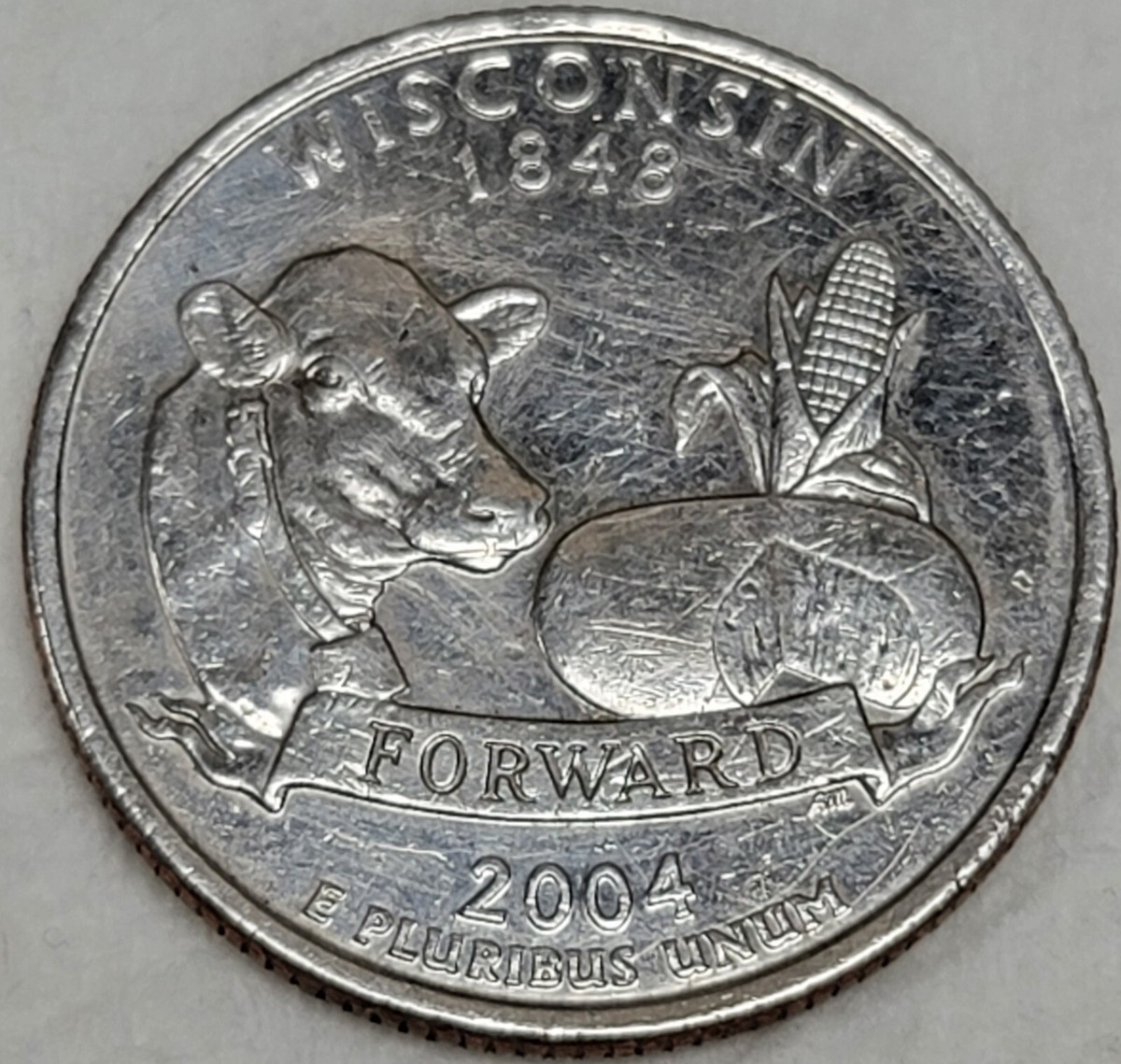 2004 D Wisconsin Quarter DDO DDR COW EAR MINT PRINT ERROR | eBay