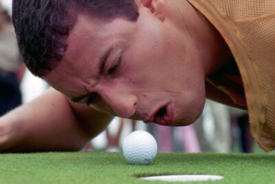 Adam Sandler in Happy Gilmore eye on golf ball 24x36 Poster
