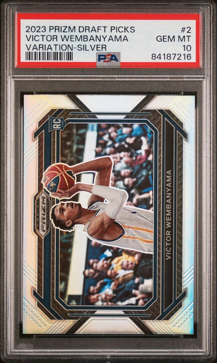 2023 Panini Prizm Draft Picks #2 Victor Wembanyama Silver Variation PSA 10