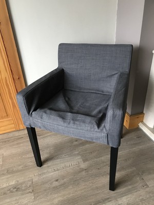 Ikea Small Grey Armchair For Bedroom Etc Ebay