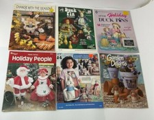 VTG Patterns, Design Originals Craft Book Lot of 6 Sewing Painting Holiday