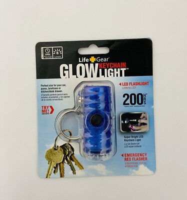 Life Gear Glow Light Keychain   LED Emergency Light Compact, Waterproof.