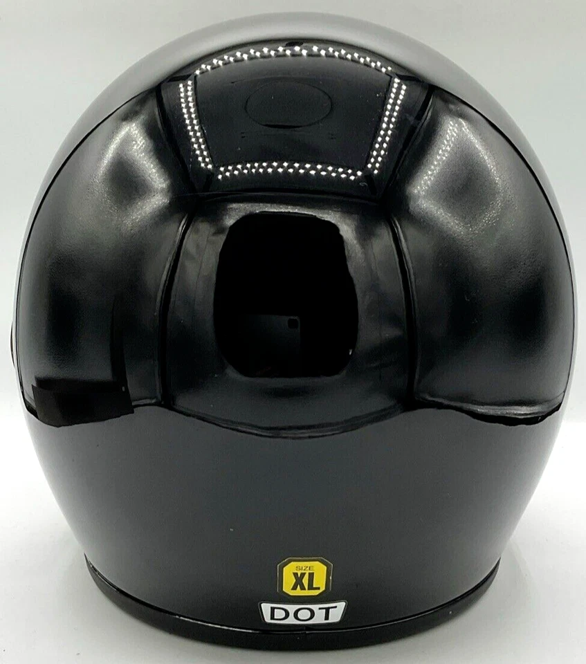 THH Casco Cara Abierta XL Extra Grande Negro Adulto Motocicleta Protector Transparente Visera Foto 4 de 4