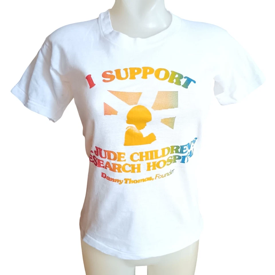 Small Vintage St. Jude Childrens Research Hospital T-Shirt Single Stitch 1980s - Image 2 of 4