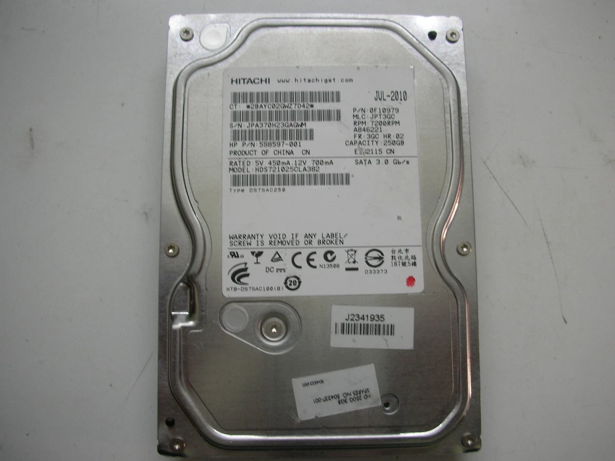 Hard Disk Interno Hitachi 250GB SATA-II 5400rpm 2.5'' | Nuovo Per Laptop