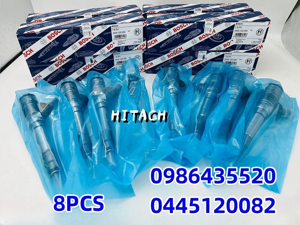 8X Inyector de combustible diésel Bosch 0986435520 para GMC LMM Duramax 2007,5-2010 6,6 L EE. UU. Foto 2 de 4