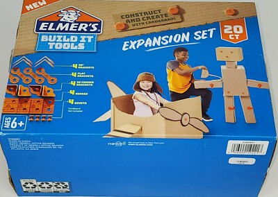 Elmers Build It Tools Cardboard Creation Expansion Set Craft for Kids 20 Count