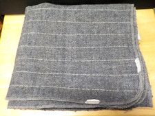 VINTAGE TENNESSEE WOOLEN MILLS GRAY PINSTRIPE UNITED AIRLINES LAP BLANKET #2