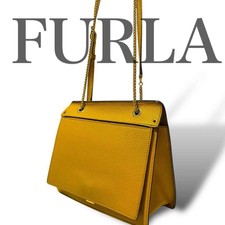 Furla Shoulder Bag 2way Gold Chain Leather Ge...