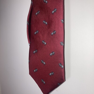 Preswick & Moore Vintage Necktie Equestrian Design 100% Silk