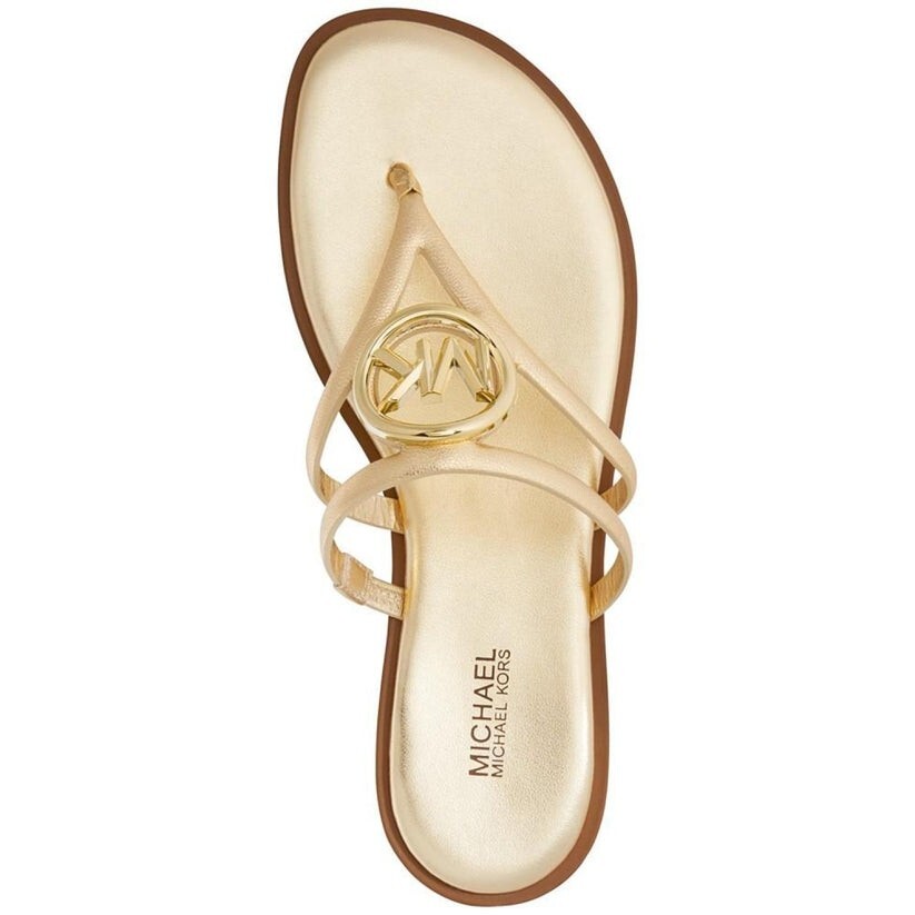 Michael Kors Women's Hampton Slip-On Sandals, Gold Size 8M
