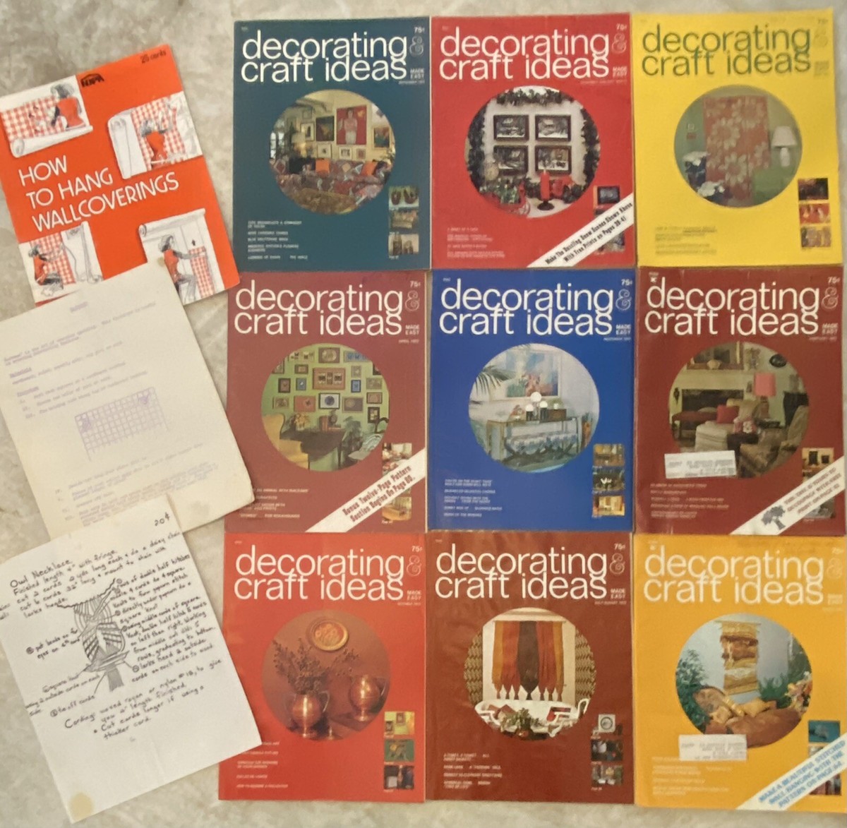 VTG Decorating & Craft Ideas Magazines LOT (9) April 1972