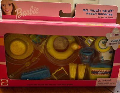 2001 Vintage Mattel Barbie New in Box SO MUCH STUFF BEACH BONANZA Set #88815 (C)