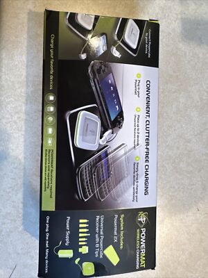 New Powermat Universal Wireless Charging Mat 2x Powercube 2 Devices Open Box
