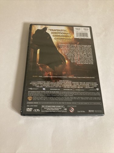 Batman Begins DVD Full Screen Christian Bale 2005 Movie (NEW/SEALED) - Picture 2 of 8