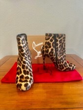 Brand New 100% Authentic CHRISTIAN LOUBOUTIN Real Pony Hair Booties Size 34 or 4