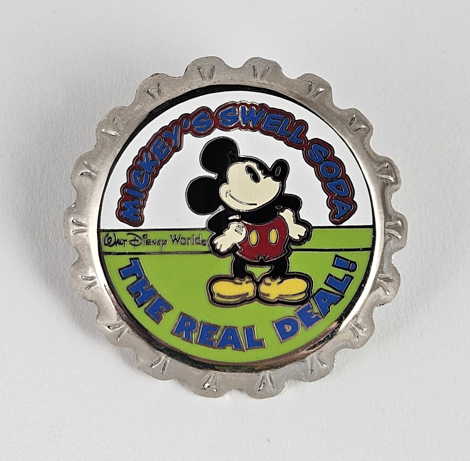 VINTAGE Disney Pin 19783 WDW Mickey's Swell Soda Pop Bottlecap 2003