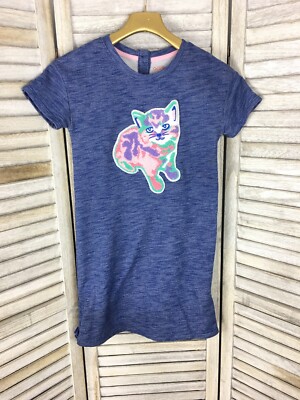 Cat & Jack Fuzzy Cat Dress Sz L 10/12 Easter Spring Cute Animals Summer Cotton