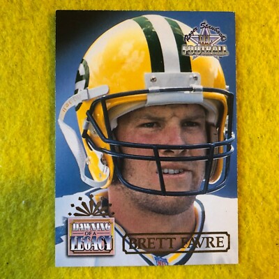 GREEN BAY PACKERS , BRETT FAVRE , 1994 TED WILLIAMS DAWNING OF A LEGEND CARD #84