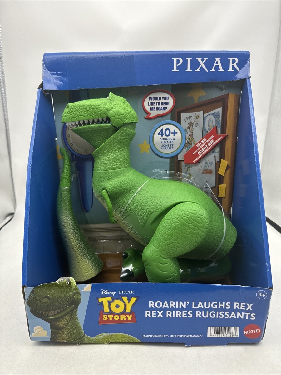 Disney Pixar Toy Story Roarin' Laughs Rex 40+ Sounds Phrases Mattel  New