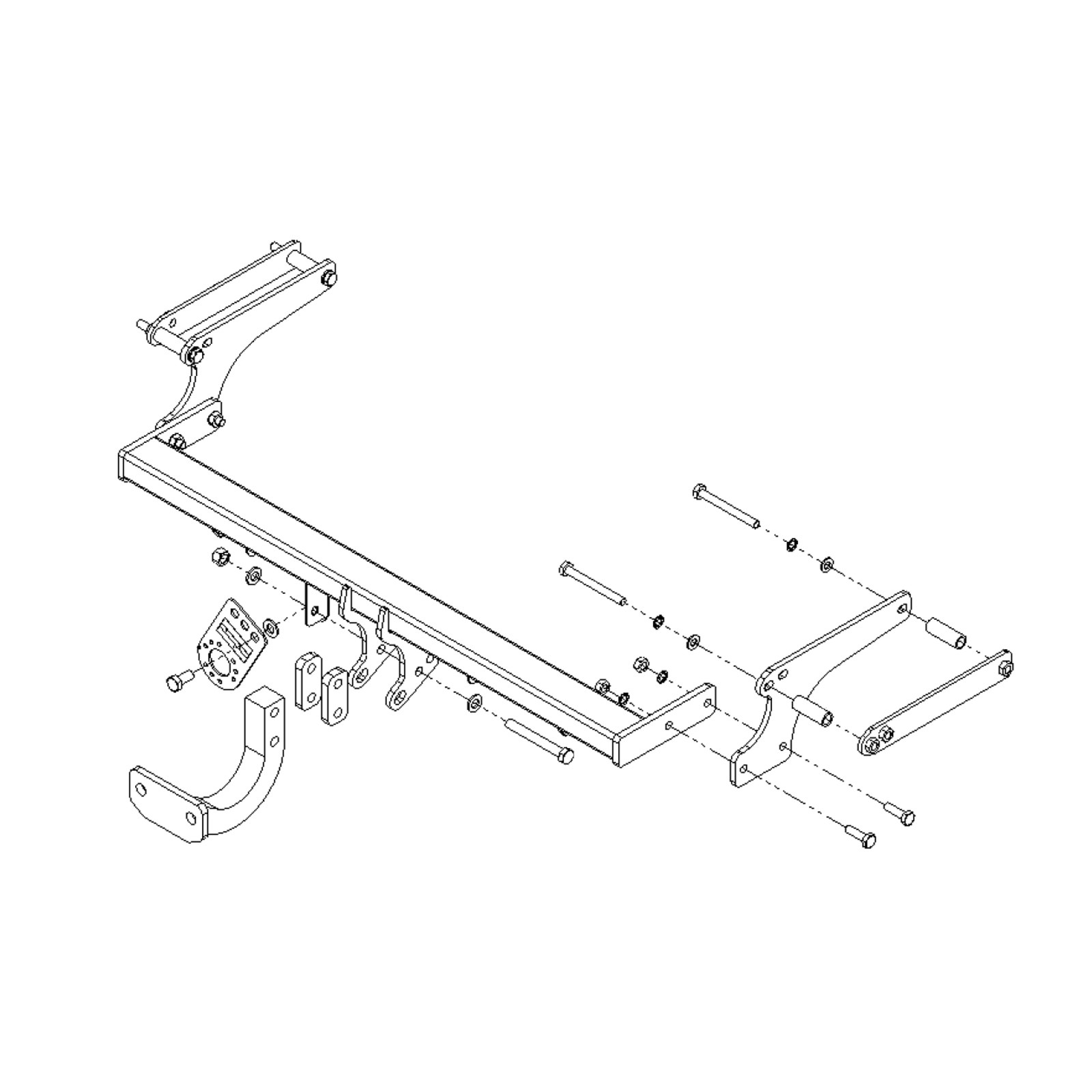 PCT Towbar for Dacia Duster SUV 20122018 Flange Tow Bar eBay