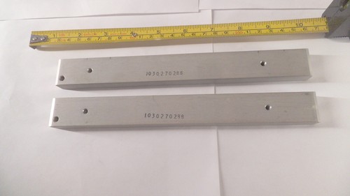 Lot of 2 pcs Aluminum bar stock, 8-3/4" x 1" x 1/2" thick