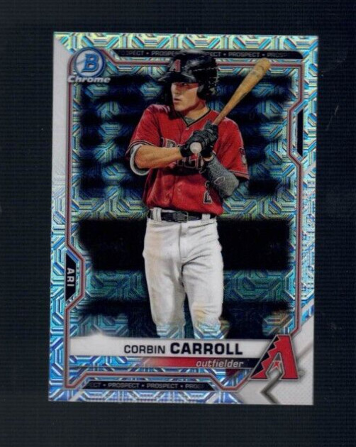 2021 Bowman Chrome Corbin Carroll Mojo #BCP-142 - Arizona Diamondbacks (Y)