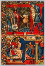 Postcard David and Goliath David Before Saul Pierpont Morgan Library