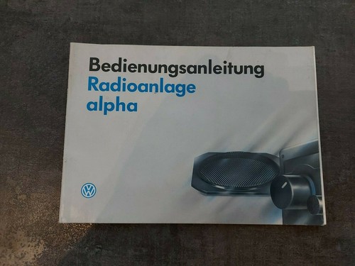 Bedienungsanleitung Radioanlage alpha 7/95 9615568AB00 VW Deutsch