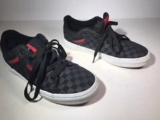 Vans Old Skool Off The Wall Checker Board Black, Gray & Red Women's Size 4