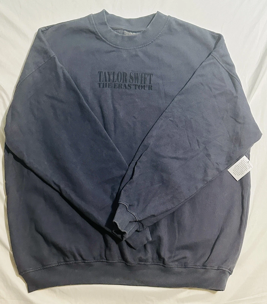 Taylor Swift Eras Tour 2023 Official Merch Blue Grey Crewneck Sweatshirt XL  WBag