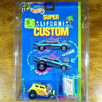 Hot Wheels Super California Custom Cool Duel Yellow Malaysia 1991 '32 Ford Vicky