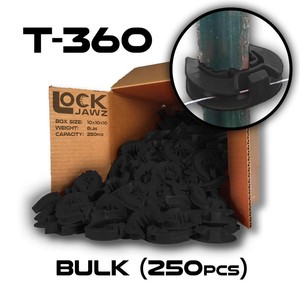 Line /& Corner Post 250 pk T-360 Electric Fence Insulators WHITE LockJawz