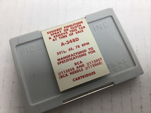 NEW Fidelitone Stereo Diamond Needle A-348D RCA Needle 115060 33 1/3 45 & 78 - Picture 3 of 3
