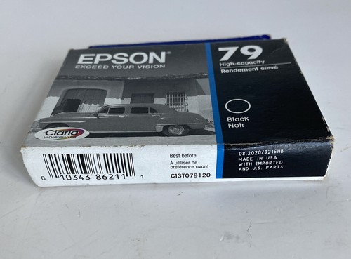 Epson Black Ink Cartridge 79 High Capacity Genuine T079120 Sealed Exp 8/2020 - Picture 4 of 4