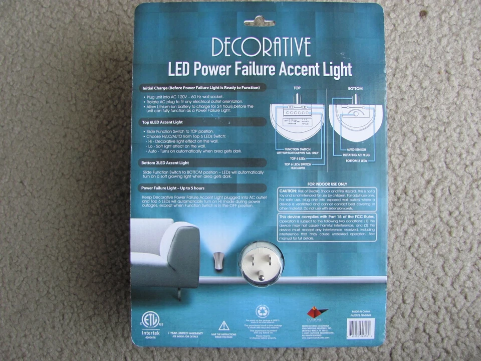 Brand New Capstone Decorative LED Power Failure Accent Light Vase - Image 2 of 2