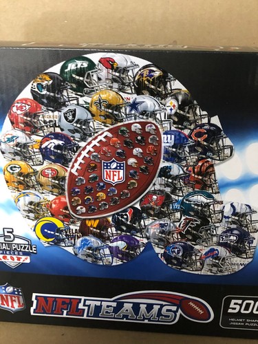 NFL OBRAS MAESTRAS CASCO GOTEO 500 PIEZAS EQUIPOS NFL CASCO EN FORMA ROMPECABEZAS - Imagen 3 de 5