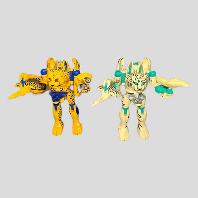  Transformers Beast Wars Cheetor & Tigertron Vintage 1996 Complete lot Figures 
