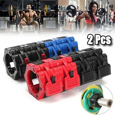 Olympic 1-2" Inch Barbell Clamps Quick Release Standard Bar Weight Plates USA