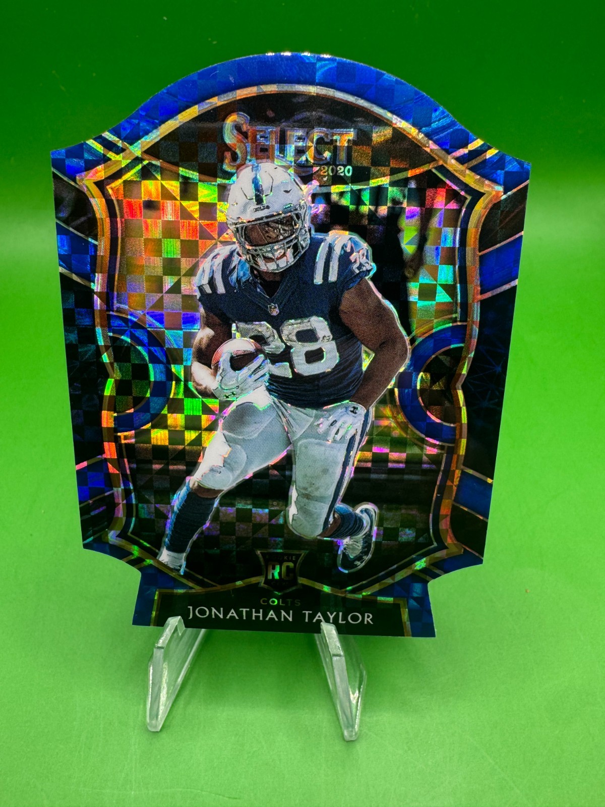 2020 Panini Select - Concourse Jonathan Taylor #53 Blue Prizm Die-Cut (RC)