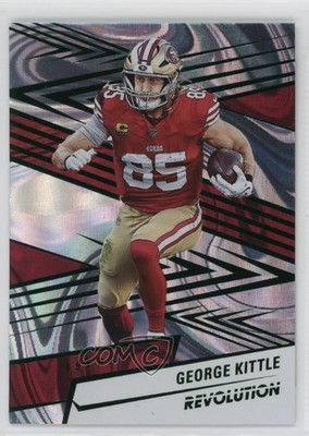 2025 Panini Revolution Green Swirl 196/199 George Kittle #161 1jw5